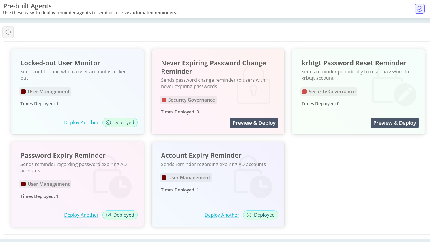 Prebuilt reminder agent